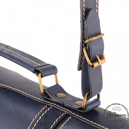 Кожаный портфель "Юрист" (синий)